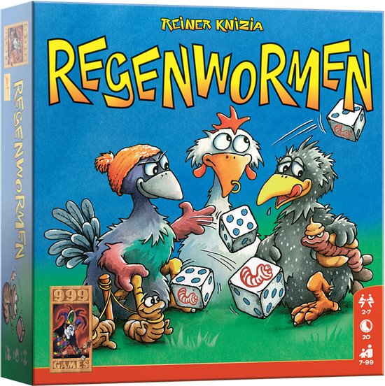 999 Games Regenwormen - beste gezelschapsspellen familie 2026