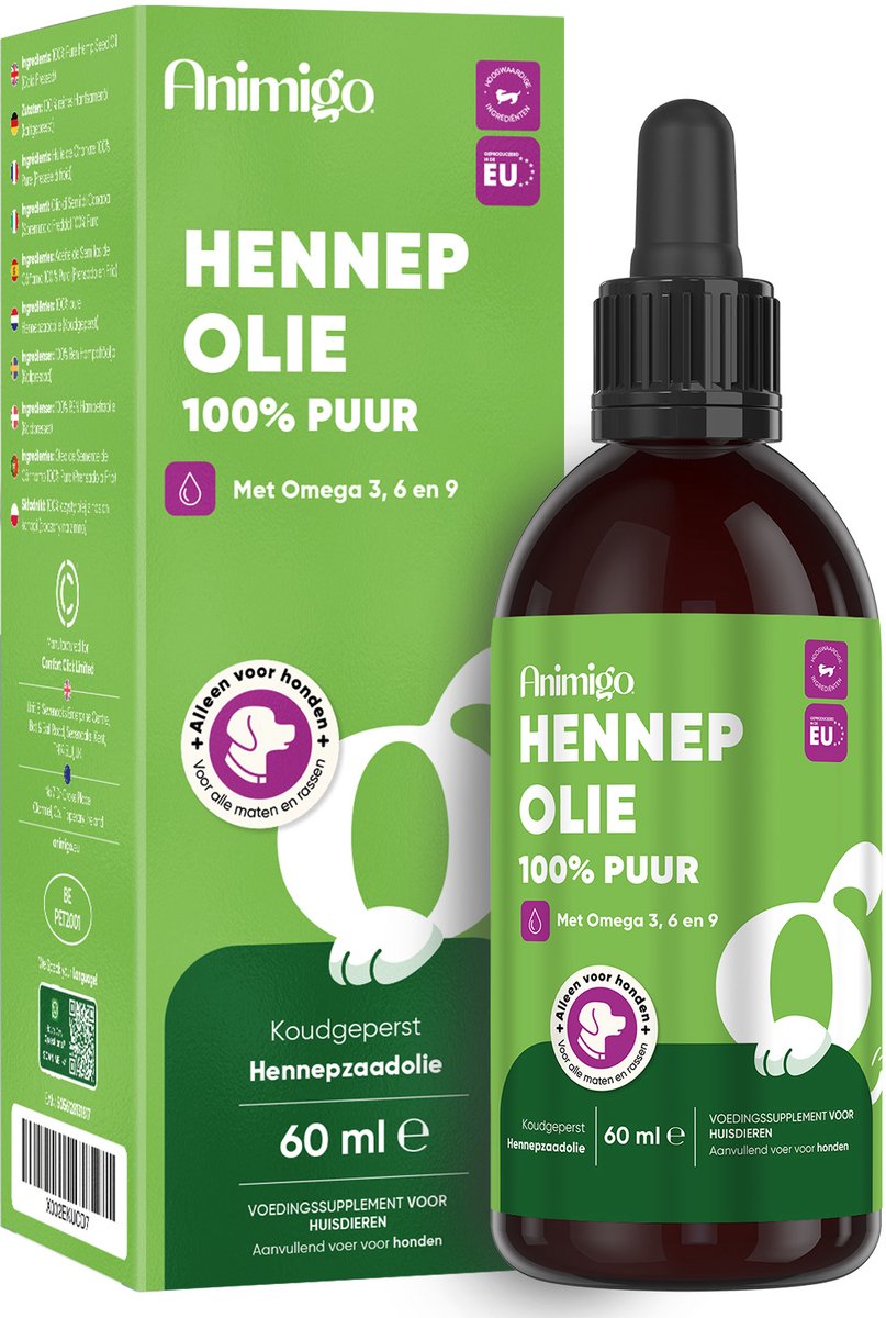 Animigo Hennepolie voor Honden 250 ml - animigo hond supplement review