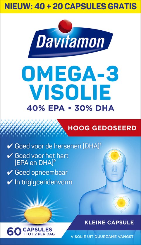 Davitamon Omega-3 Visolie 60 capsules - beste omega-3 supplement 2026