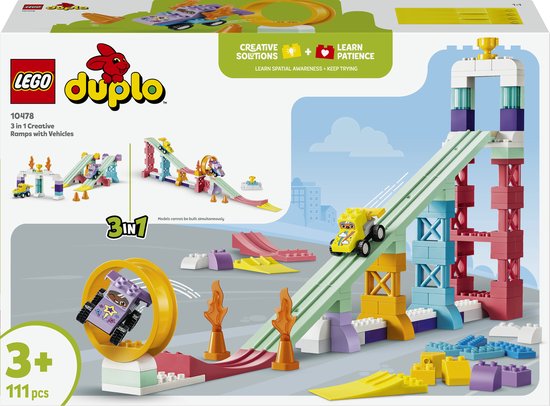 LEGO DUPLO 3-in-1 Creatieve Hellingen met Voertuigen 10478 - beste lego sets sinterklaas 2026