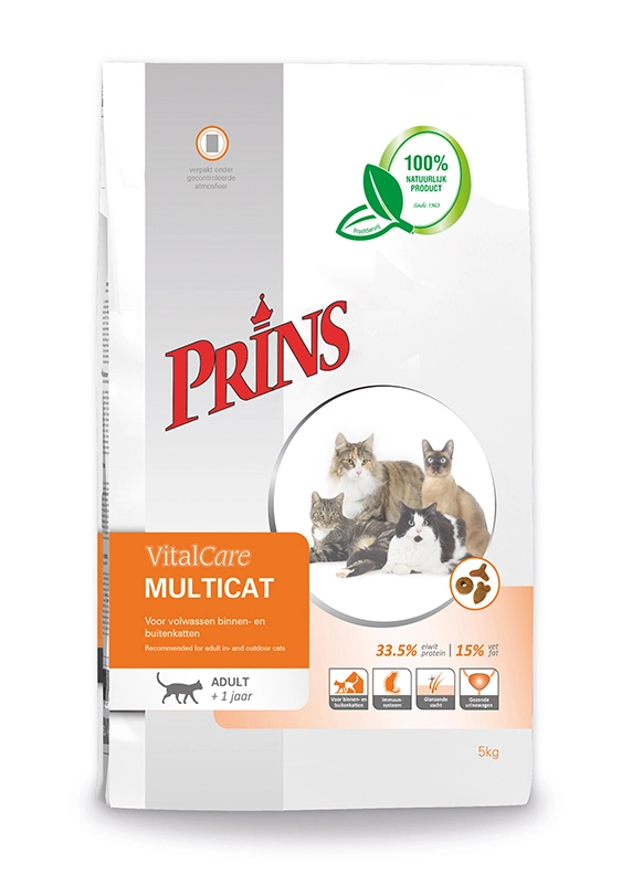 Prins VitalCare Multicat 10 kg - beste kattenvoer 2026
