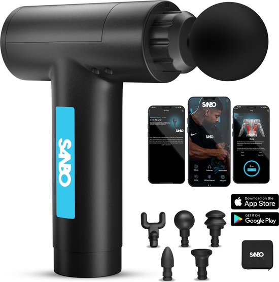 Sanbo Massage Gun Prime - Met 5 Opzetstukken - Incl. Koffer - beste massage gun 2026