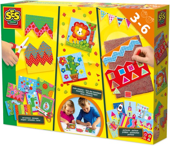 SES Creative Ik Leer Knippen, Mozaïeken en Prikken - beste knutselsets kinderen 2026