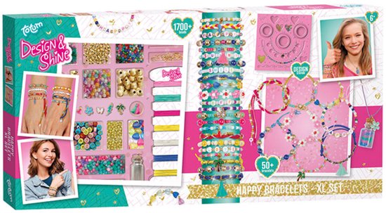 Totum Design & Shine Happy Bracelets XL - beste knutselsets kinderen 2026